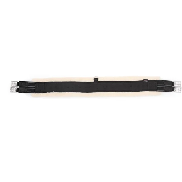 Shires Fleece Lined Girth with Elastic Ends - Black