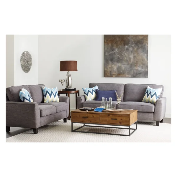 Serta UPH200078 Deep Seating Astoria Sofa, Light Gray