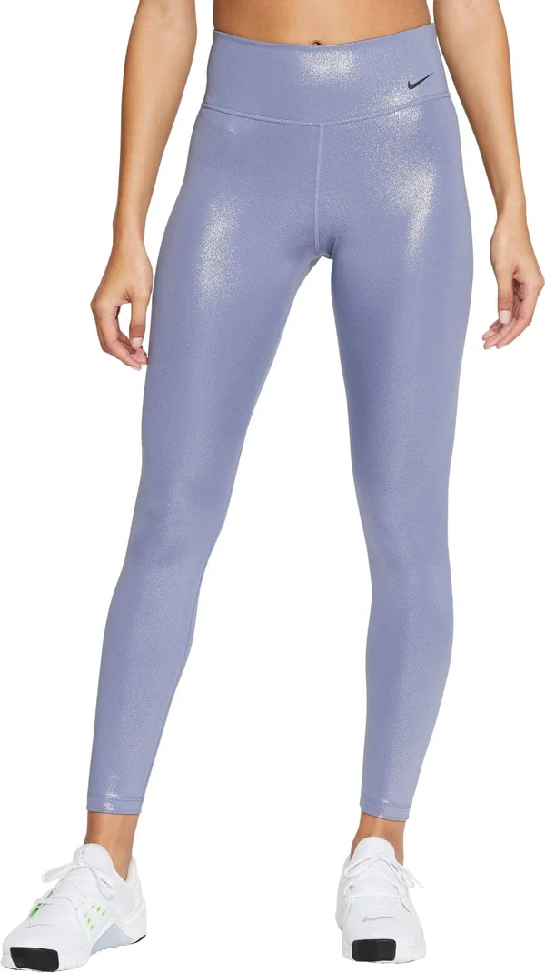 Nike Women's One Sparkle 7/8 Tights, Small, Purple