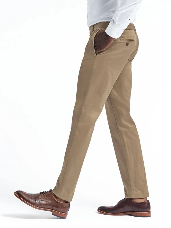Banana Republic Men's Straight Rapid Movement Chino Pant Airforce Khaki Size 35W 34L