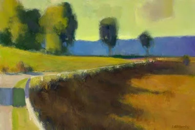 Framed Canvas Art - Late Afternoon, The Pyrenees by Ian Roberts ( Floral & Botanical > Tree Art art)