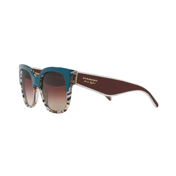 Burberry BE4271F Square Sunglasses - 56-21-145, 3731E2-TOP Green on Check