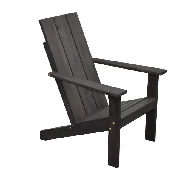 Western Red Cedar Modern Adirondack Chair Gray Stain
