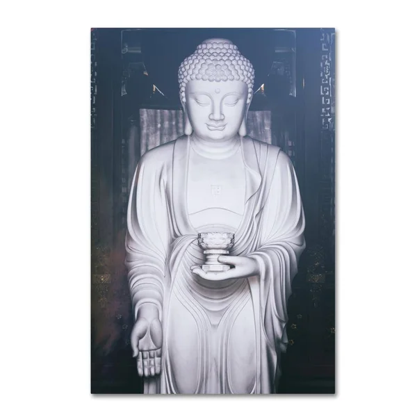 Trademark Fine Art 'White Buddha' Canvas Art by Philippe Hugonnard