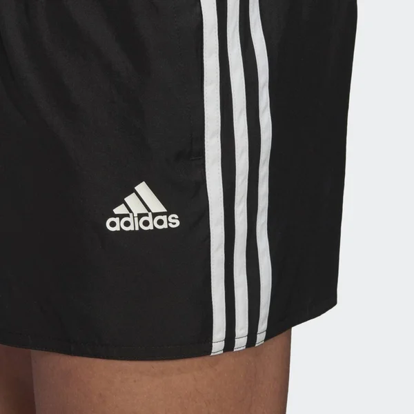 Adidas Men's 3-Stripes CLX Swim Shorts-Black Xs