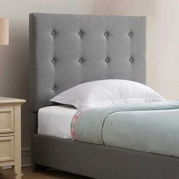 Glenwillow Home Sebright Upholstered Headboard in Grey, Twin Size