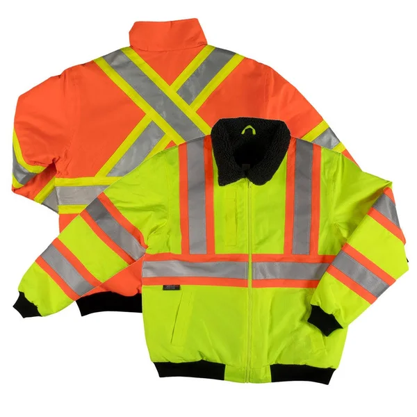 Tough Duck Men's Sherpa Lined Safety Bomber Orange XL