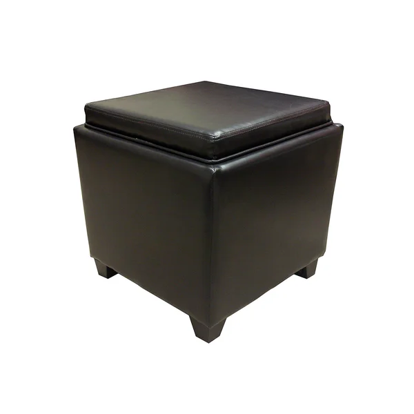 Armen Living Contemporary Storage Ottoman - Brown