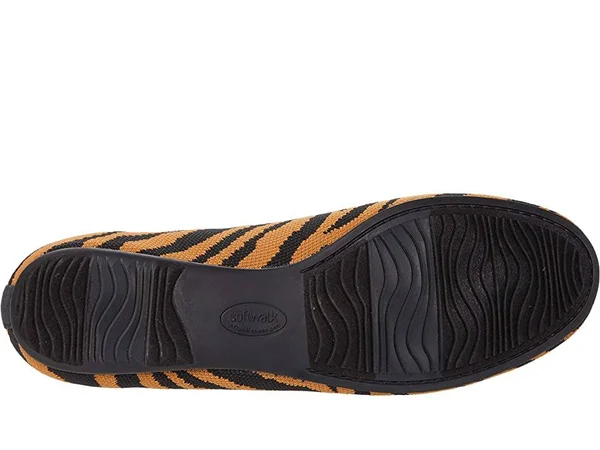 Women's SoftWalk Sonora Knit Ballet Flat, Size: 11, Black