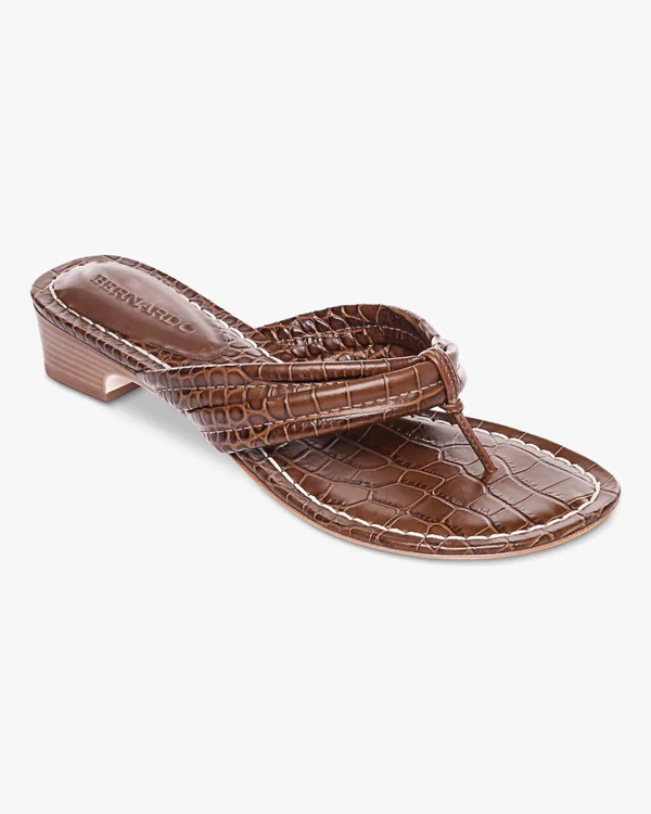 Bernardo Miami Demi-Wedge Sandal - Brown - Wedge Sandals