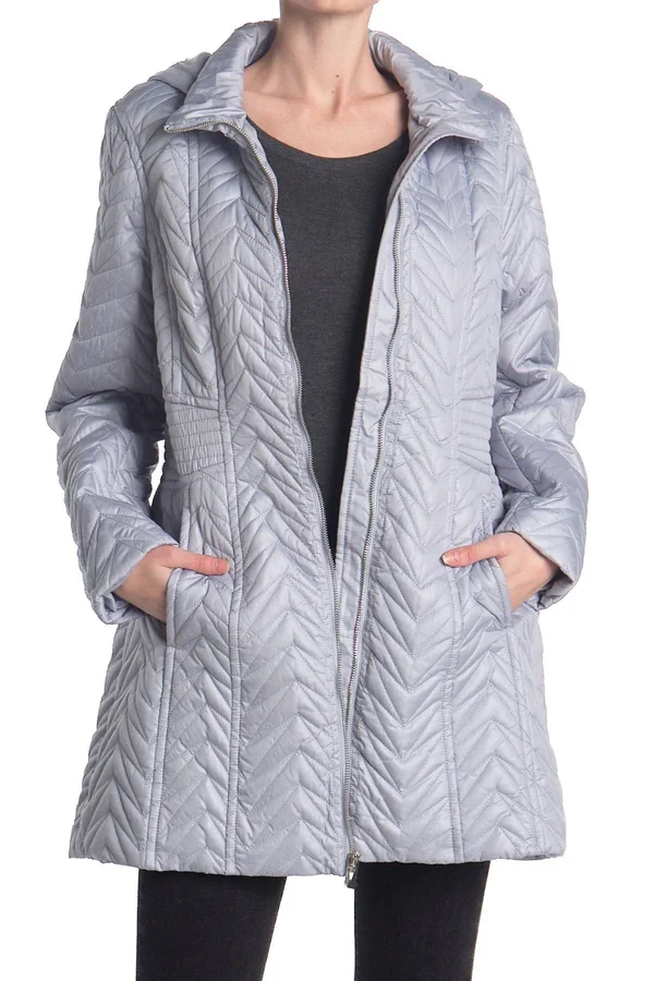 Via Spiga Zig Zag Medium Quilted Jacket