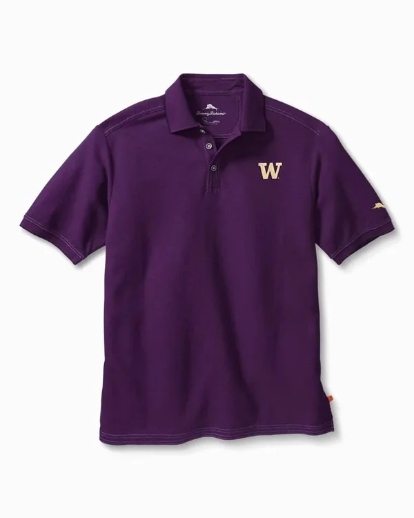 Tommy Bahama Washington Huskies Purple The Emfielder Polo Size: Small