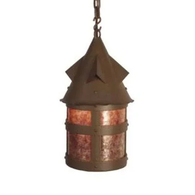 Bayview 1-Light Outdoor Hanging Lantern Loon Peak Finish: Rust, Shade Type: White Mica