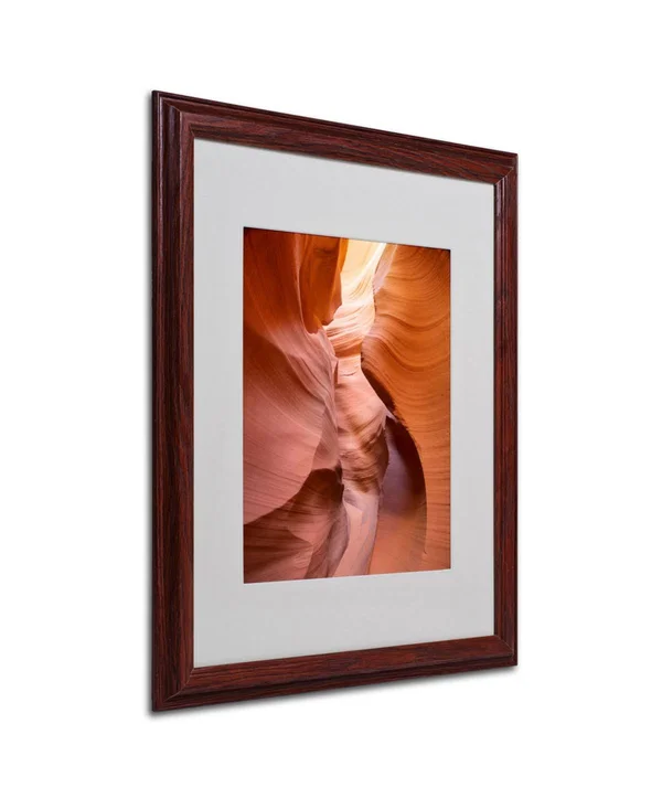 Trademark Fine Art Spiral I by Moises Levy Matted Framed Art, 16 by 20-Inch, Wood Frame