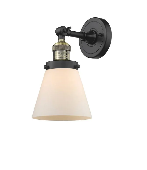 Innovations Lighting Small Cone 1 Light Semi Flush Mount 201f Bab G62 (Antique Brass)