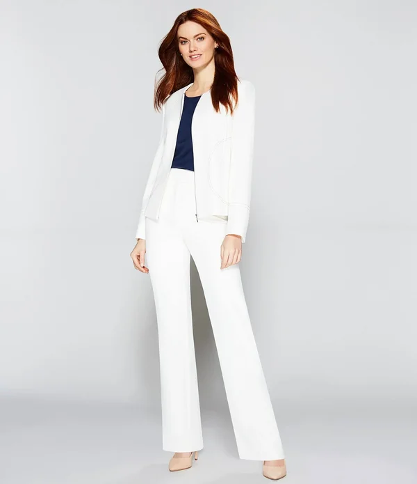 Preston York Flat Front Slim Straight Leg Pant - 18