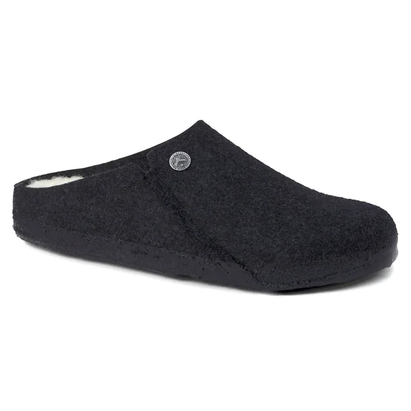 Birkenstock Zermatt Wool Felt Anthracite Shearling Clogs