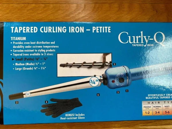 Hot Tools Blue Ice Titanium 3/4x22 Tapered Cone Curling Iron HTBL1850