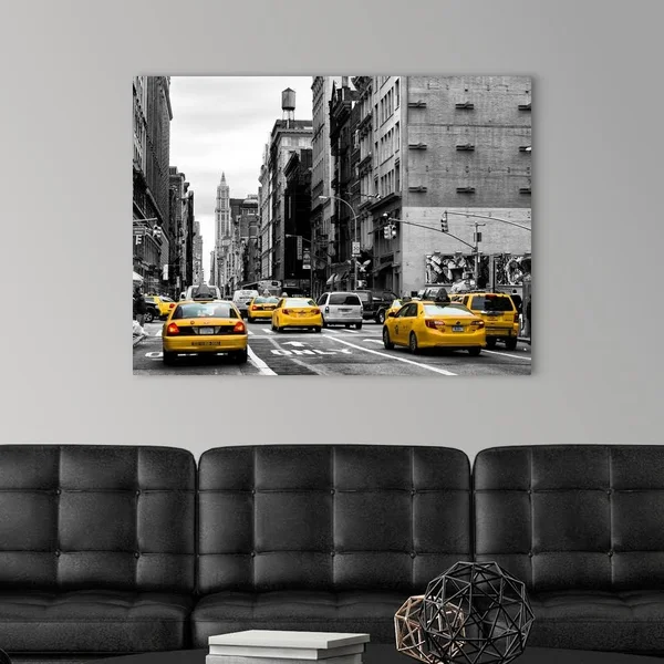 Canvas Wall Art entitled New York City - Taxis Traffic - 40x30