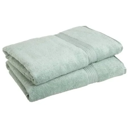 Egyptian Cotton 600 gsm - 2-Piece Bath Sheet Set Sage, Size: Medium, Green