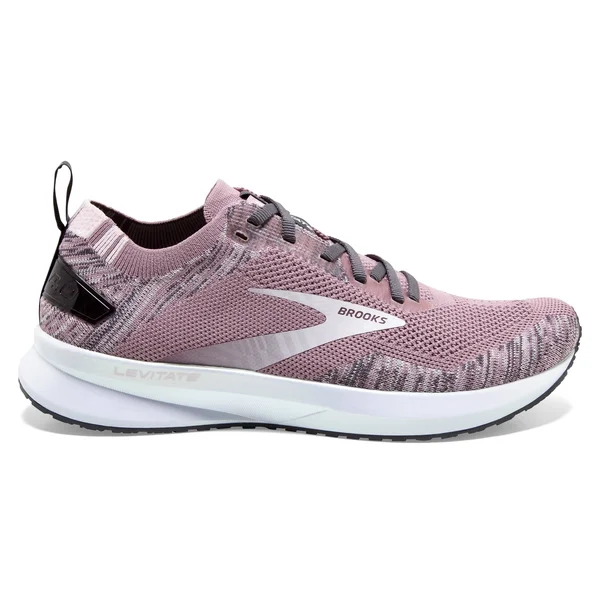 Brooks Levitate 4 - Womens Performance Running Shoes - Blackened Pearl/Metallic/Primrose - Size 6.5