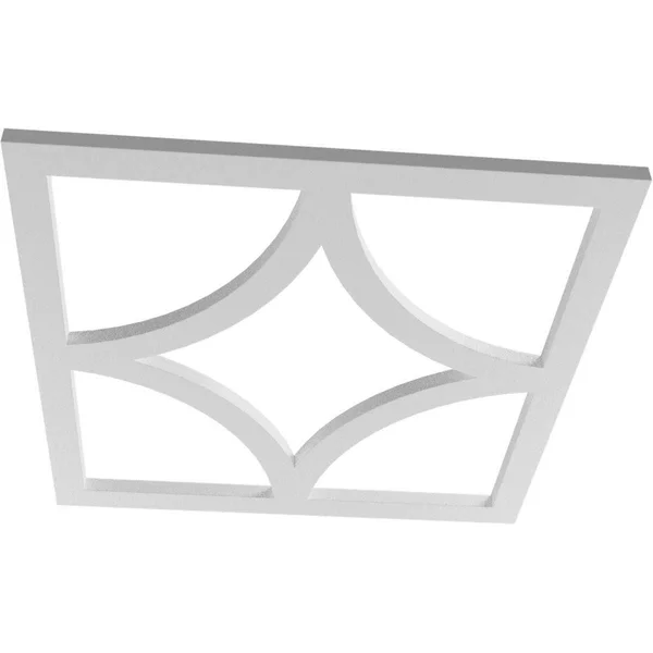 Ekena Millwork CMPP28X28STSNI 28x22OD x 17 7/8x22ID x 3/4x22P Statesman Architectural Grade PVC Pierced Ceiling Medallion - Nicke