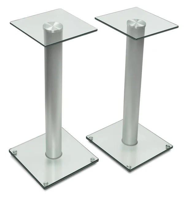Mount-it! Speaker Stands for Satellite Speakers and Surround Sound Systems, Glass and