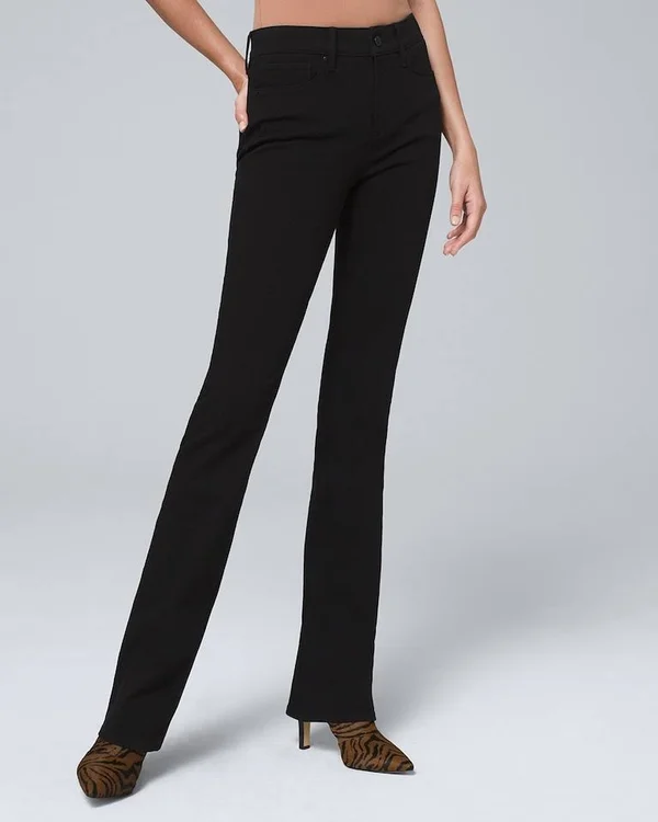 Women's High-Rise Sculpt Skinny Flare Jeans - Black, Size 16 - Regular by White House Black Market