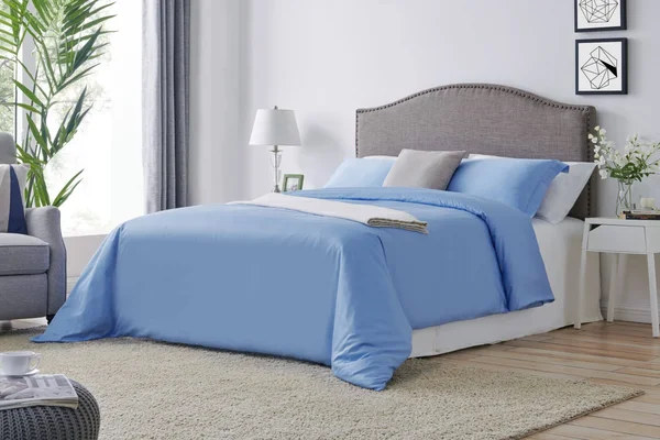 Christopher Knight 400ct Cotton Sheet Set-Cal King -6 pc-Steel Blue