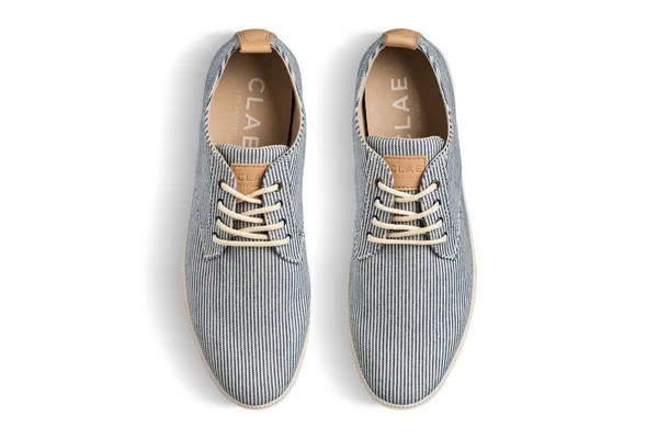 CLAE Ellington Textile 7.5 - Navy White Denim, NWD Derby Sneakers Unisex