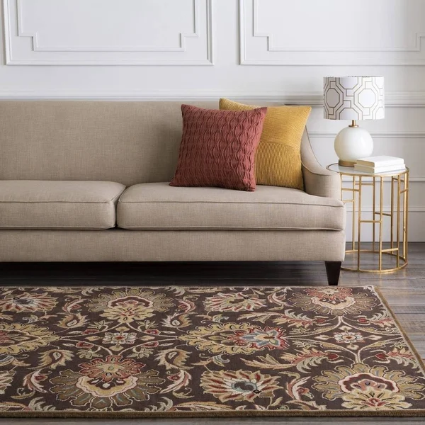 Art of Knot Vitrolles Olive Traditional 8& x 11& Area Rug
