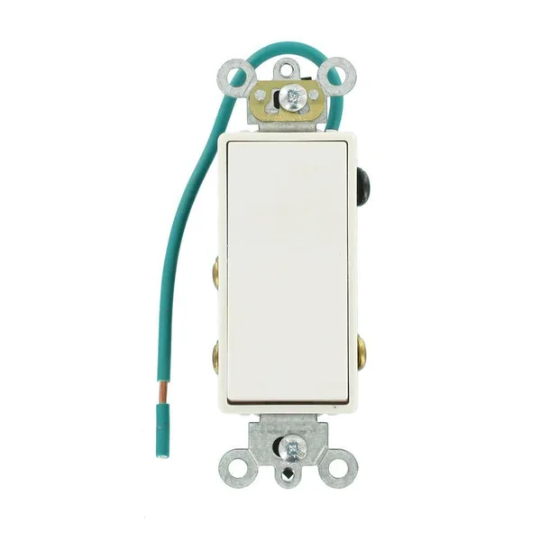Leviton 5686-2W White Decora Plus Double Pole Double Throw Maintained Rocker Switch 15A