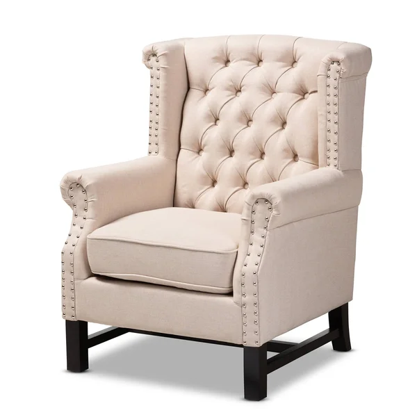 Copper Grove Molodo Transitional Button-Tufted Armchair - Beige