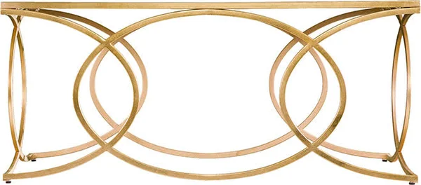 Southern Enterprises Denise Geometric Cocktail Table Gold