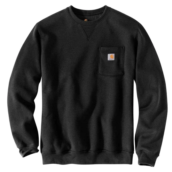 Carhartt Crewneck Pocket Sweatshirt - Men's Black, S