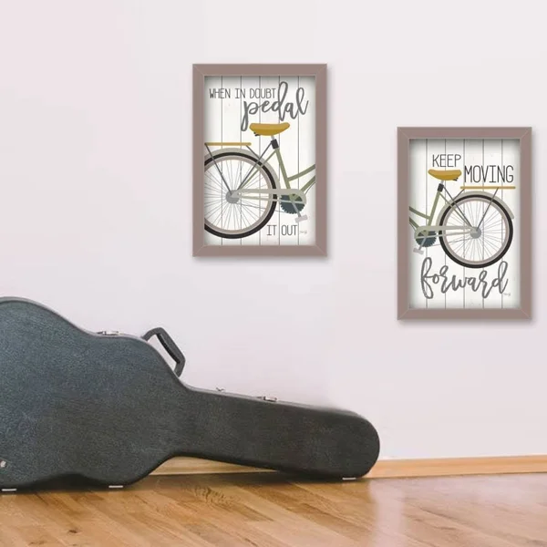 TrendyDecor4U Pedal It Out 2-Piece Vignette by Marla Rae Wall Art V413-779SG