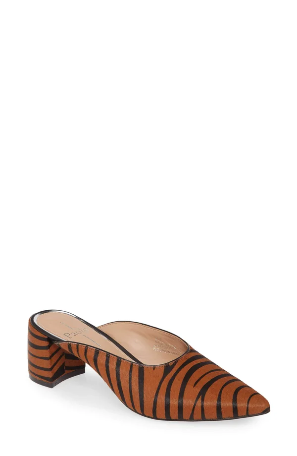 Linea Paolo Zadie II Genuine Calf Hair Mule, Size 9.5 in Leopard Haircalf at Nordstrom
