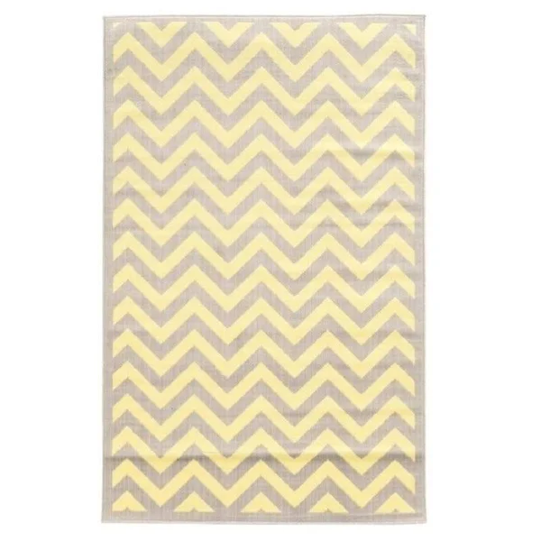 Hawthorne Collection 4&3x22 x 7&3x22 Chevron Rug in Gray