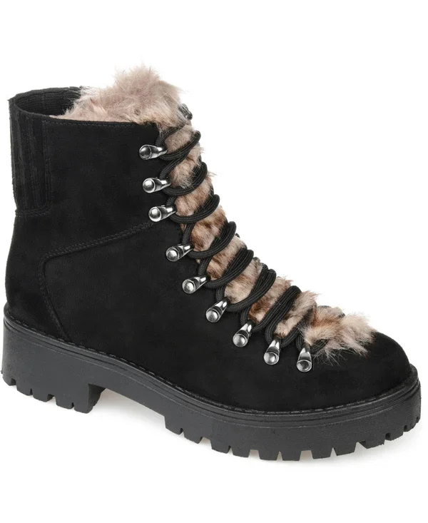 Journee Collection Women's Comfort Foam Trail Boot Black 10