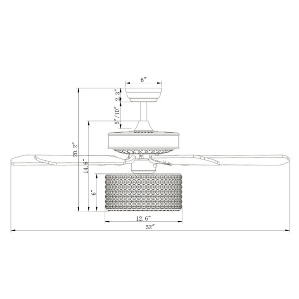 Warehouse of Tiffany Rexen Chrome 5-Blade Lighted Ceiling Fan CFL-8409REMO/CH
