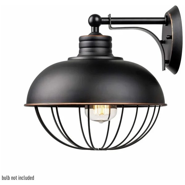 Globe Electric Elior 1-Light Oil Rubbed Bronze Caged Wall Sconce, 65413