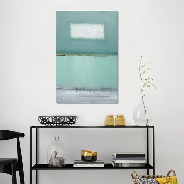 Caroline Gold Canvas Prints - Azure Blue Istyle > Abstract > Geometric Abstract > Linear Abstract art)