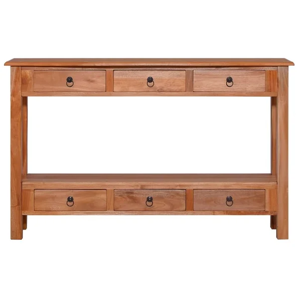 vidaXL Console Table 47.2x22x11.8x22x29.5x22 Solid Mahogany Wood - Brown