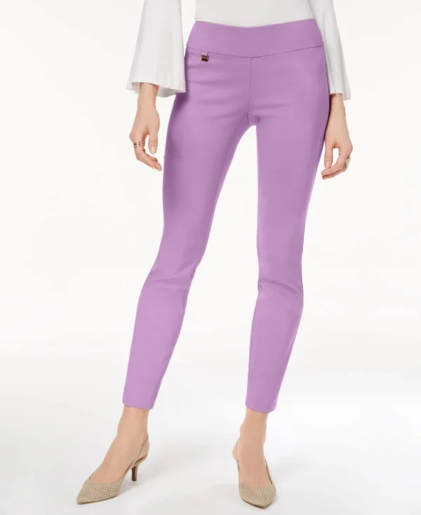 Alfani Tummy-Control Pull-On Skinny Pants - Regular, Short and Long Lengths, Created for Macy&s - Violet Tulle