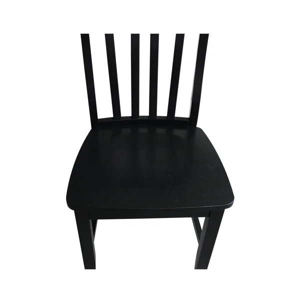 International Concepts 42x22 Round Top Pedestal Table with 2 Chairs, Black