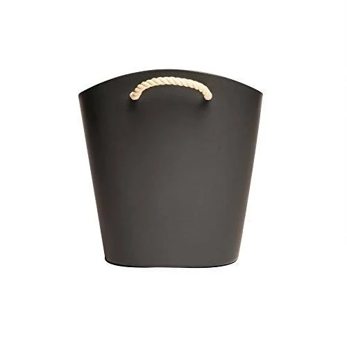 Homz Handles, Storage Bin, Waterproof, Cool Gray Base, White Rope Flexible Tub