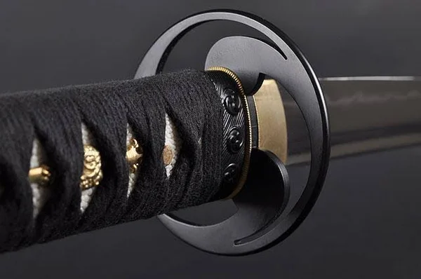 Handmade Sword - Fully Functional Samurai Katana Sword - 1045 Carbon Steel, Hand Forged Clay Tempered, Full Tang, Sharp, Tomoe Cr