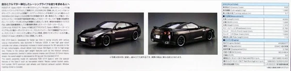 Aoshima 1/24 The Model Car Series No.35 Nissan R35GT-R Spec-V 2009