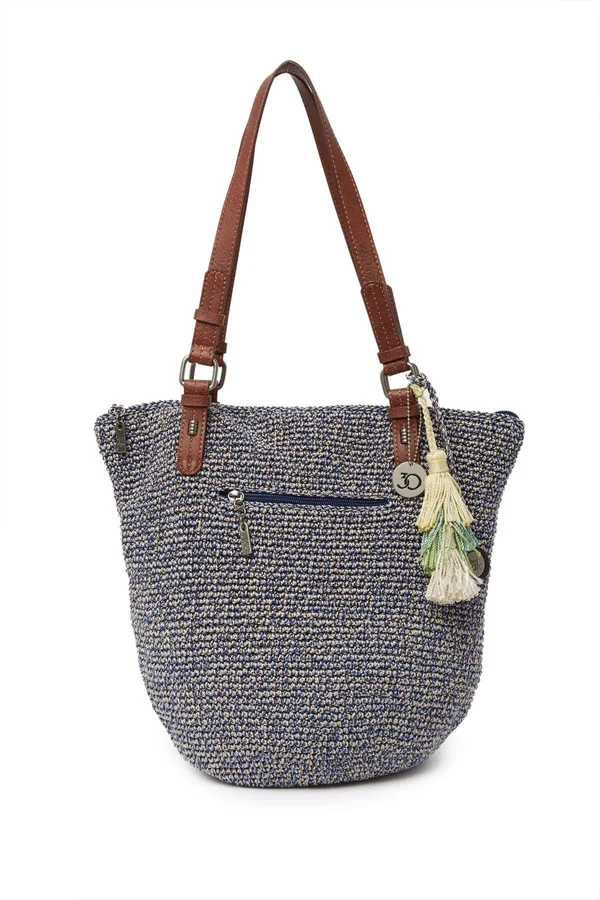 The Sak Silverwood Crochet Shopper Bag, Denim Static