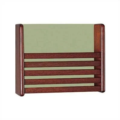 Peter Pepper 1 Pocket Magazine Rack with Front Slats Wood Finish: Oak - Back Panel Color: Haze